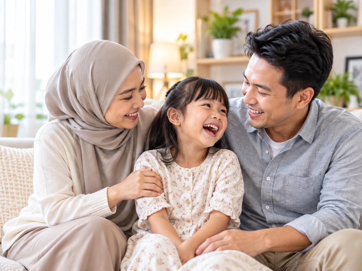 Keluarga gembira dan sihat